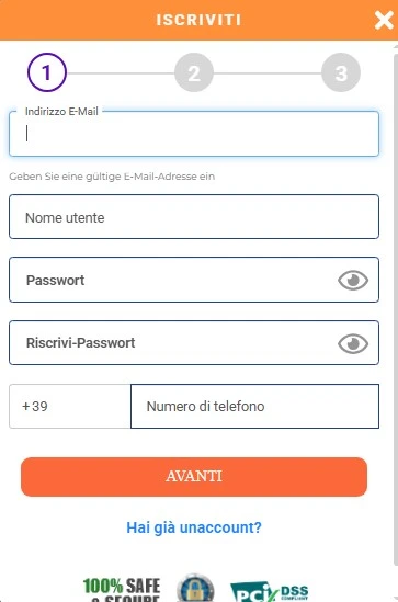 gratorama casino registrati